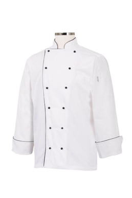 Picture of Chef Works - MICC - Newport Executive Chef Coat w Black Piping